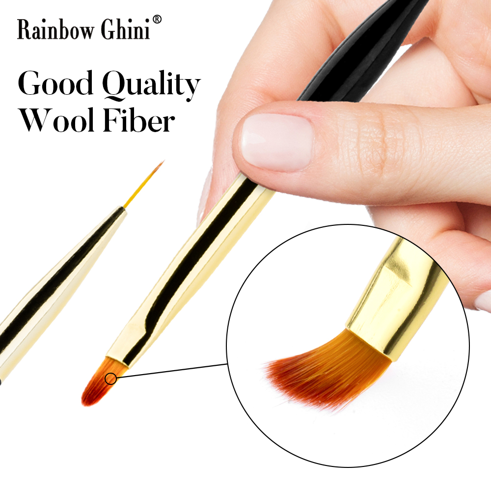 Detailing Brush Set - Rainbow Ghini 3-delige set dubbelzijdige nagelkunstborstels
