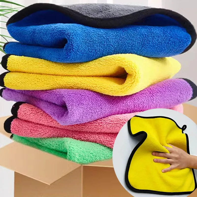 Microfiber Towel Detailing - 1/5pcs Dikker Auto Microfiber Reinigingsdoekjes Dikker