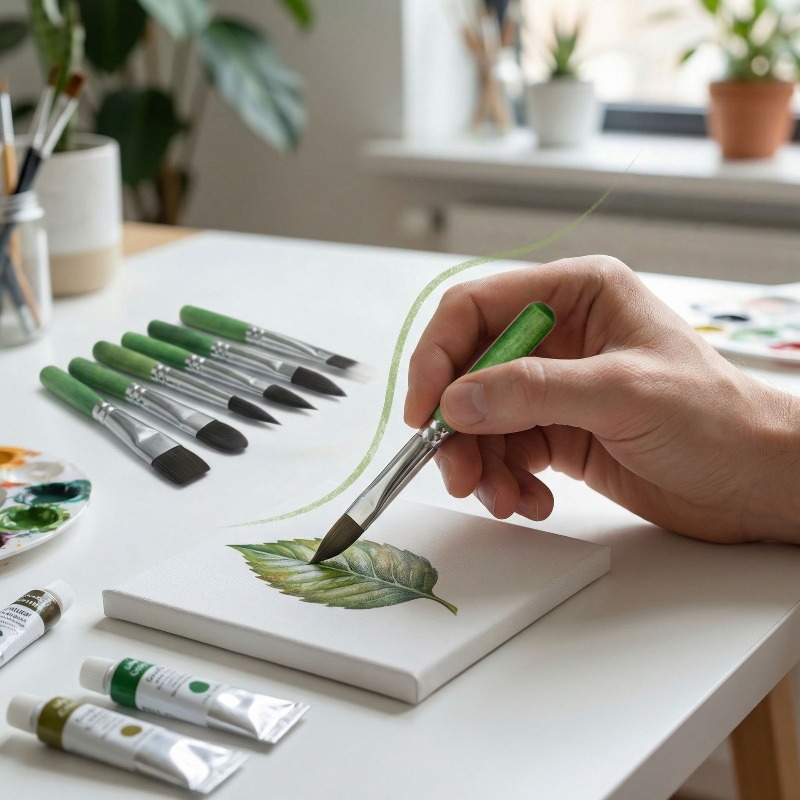 Detailing Brush Set - 6-delige mini-reisset met schilderborstels voor kunst,